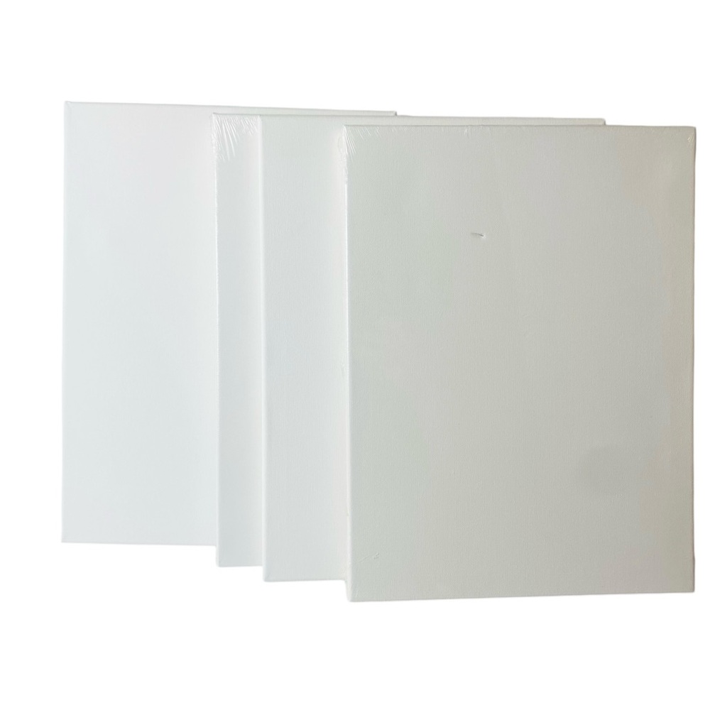 Stretched Artist Canvas 12” x 16” Pine Wood Frame 4 Pack New - Picture 8 of 13
